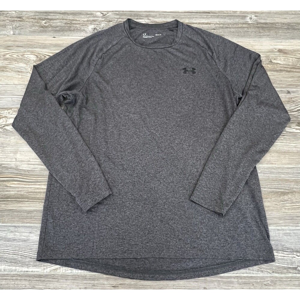 Under Armour Men's Large Loose Fit Grey Long Sleeve Performance T Shirt